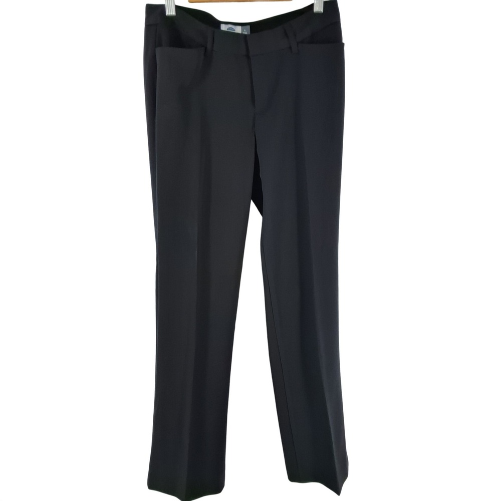 Old Navy Harper Trouser Pants Womens 4 Black Straight Leg Career Office Slacks